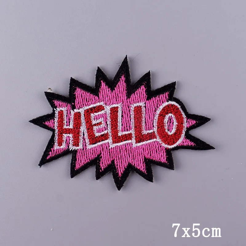 Нашивки с вышивкой WOW нашивки надписью на одежду наклейки помощью утюга для
