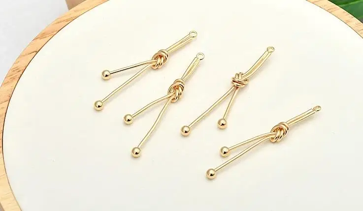 Серьги с цветным покрытием и жемчугом 18 К|Ювелирная фурнитура компоненты| |