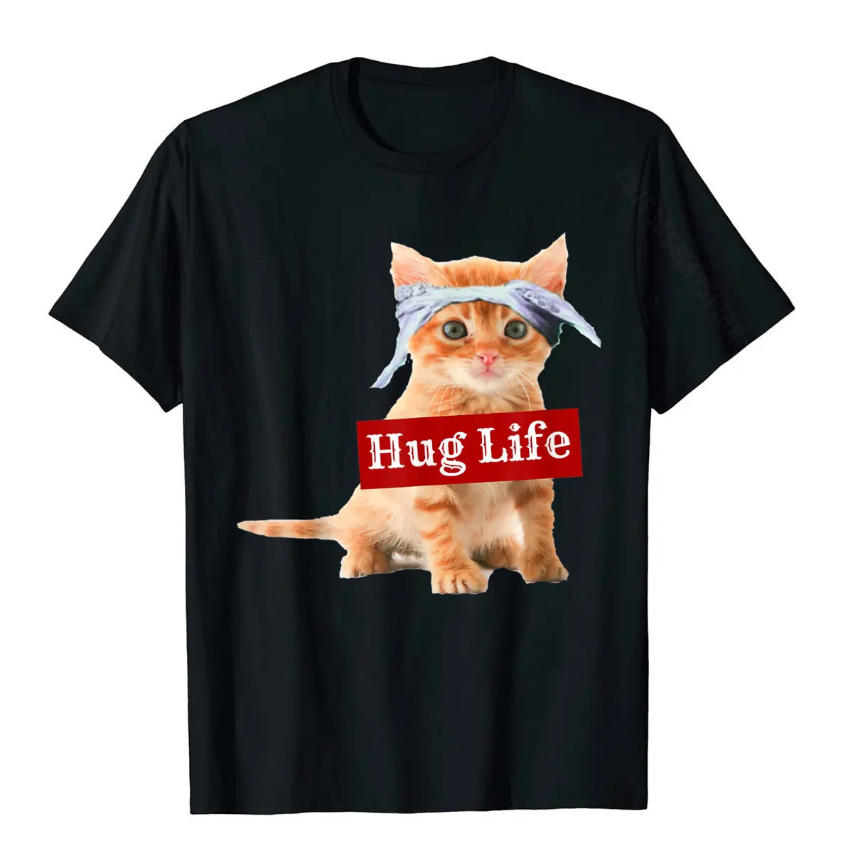 

Hug Life Kitty Cat Thug Gansta Kitten Kitteh T-Shirt Funny Tshirts For Men Slim Fit Tops & Tees Latest Normal Cotton