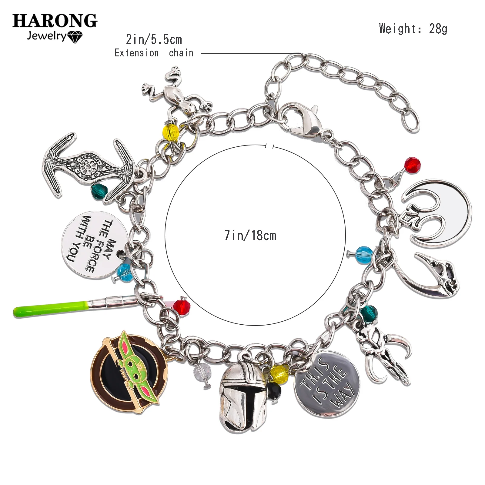 Популярный классический очаровательный браслет из серии фильмов война модные