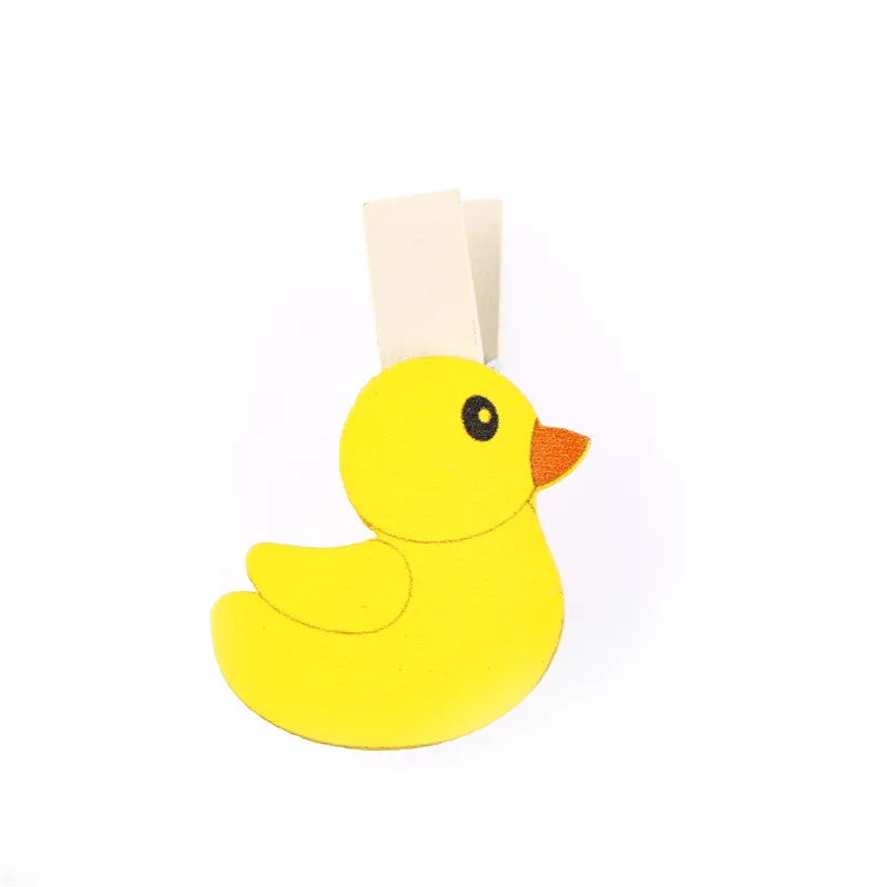 8x желтая утка Куриное яйцо деревянный зажим фотобумага прищепка Craft зажимы