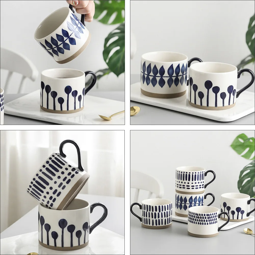 

1Pc 450ml Hand-painted Ceramic Mug Practical Water Cup Cup Coffee Cup