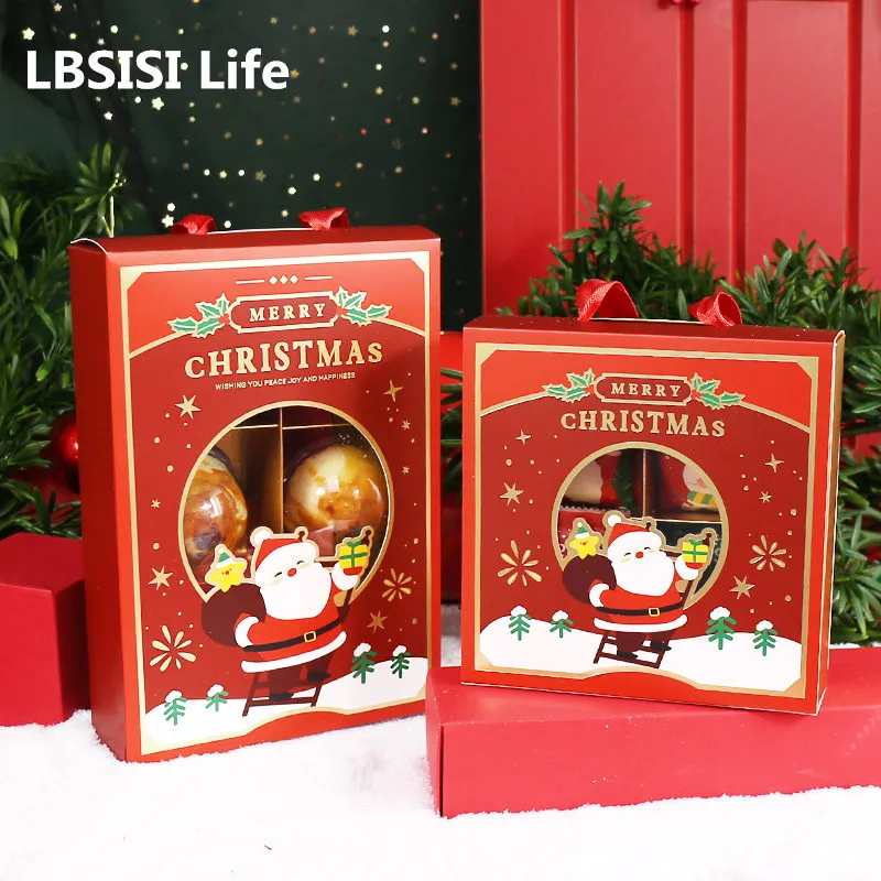 

LBSISI Life 5 шт. Рождественский яичный желток, хрустящая коробка для печенья, конфеты Макаруны, Рождественское украшение для вечеринки