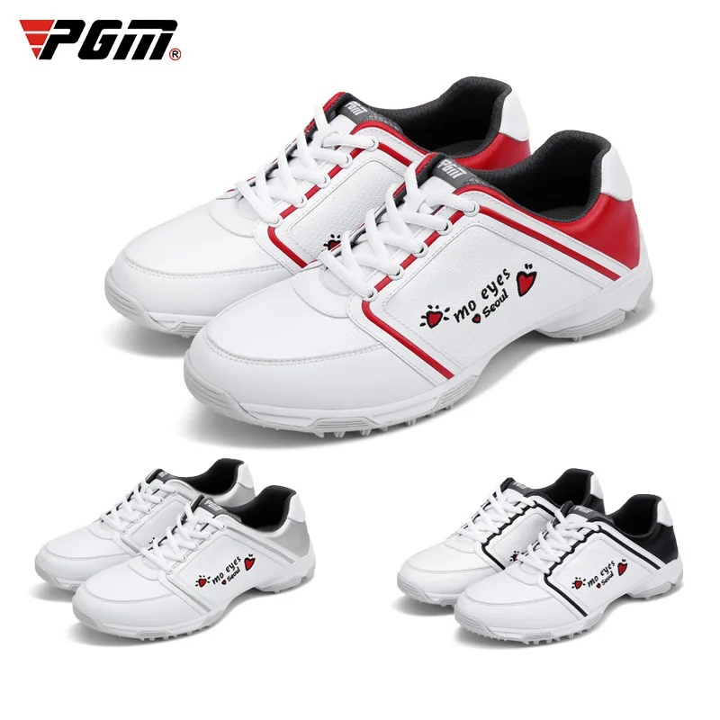 Pgm Women Waterproof Golf Shoes Breathable Training Golf Shoes Ladies Sports Gym Golf Sneakers D9102