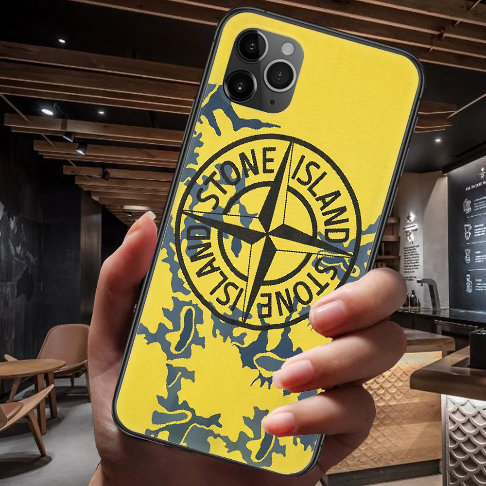 

Stones And Island Phone Case For Iphone 4 4s 5 5S SE 5C 6 6S 7 8 Plus X XS XR 11 12 Mini Pro Max 2020 black Etui Trend