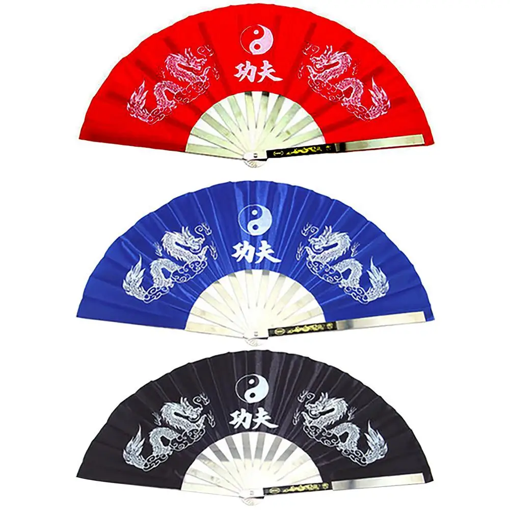 

TaiChi Fan Chinese Style Kung Fu Fan Stainless Steel & Nylon Widely Used Chinese Style For Martial Arts Dance Performances Etc