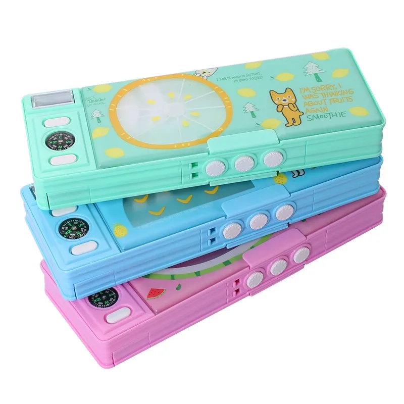 Многофункциональный карандаш коробки футляр с кодовым замком магнитный з два