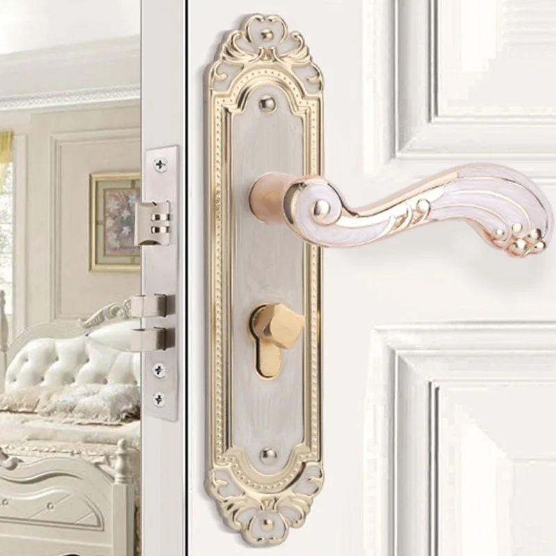 Матовый дверной замок из алюминиевого сплава в винтажном стиле для отеля