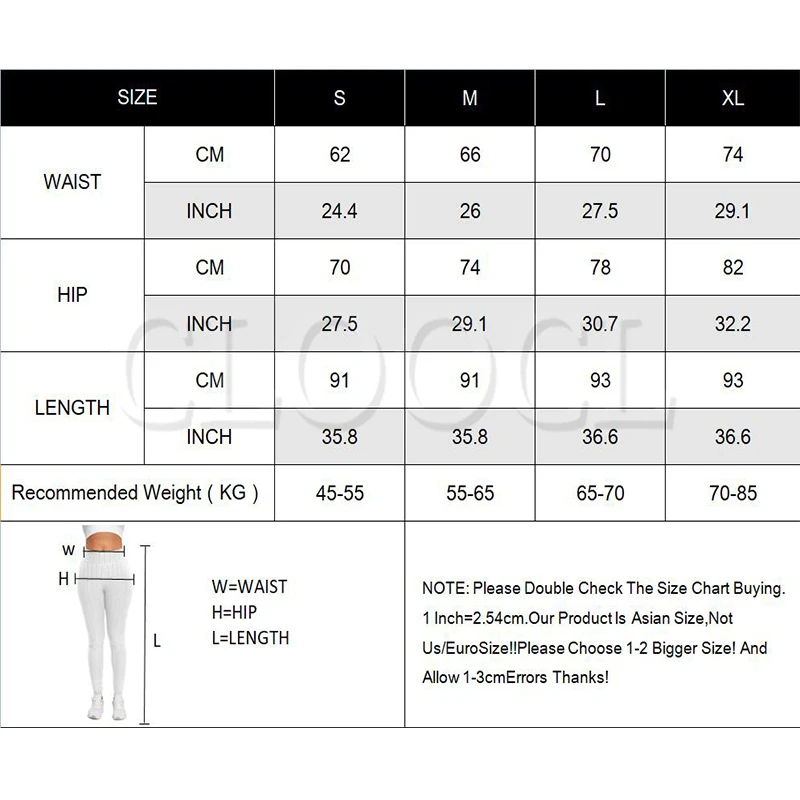 

CLOOCL Fashion Jacquard High Waist Legging Hot Sale Women Fitness Leggings PUSH UP women's sports pants Female Workout Pants