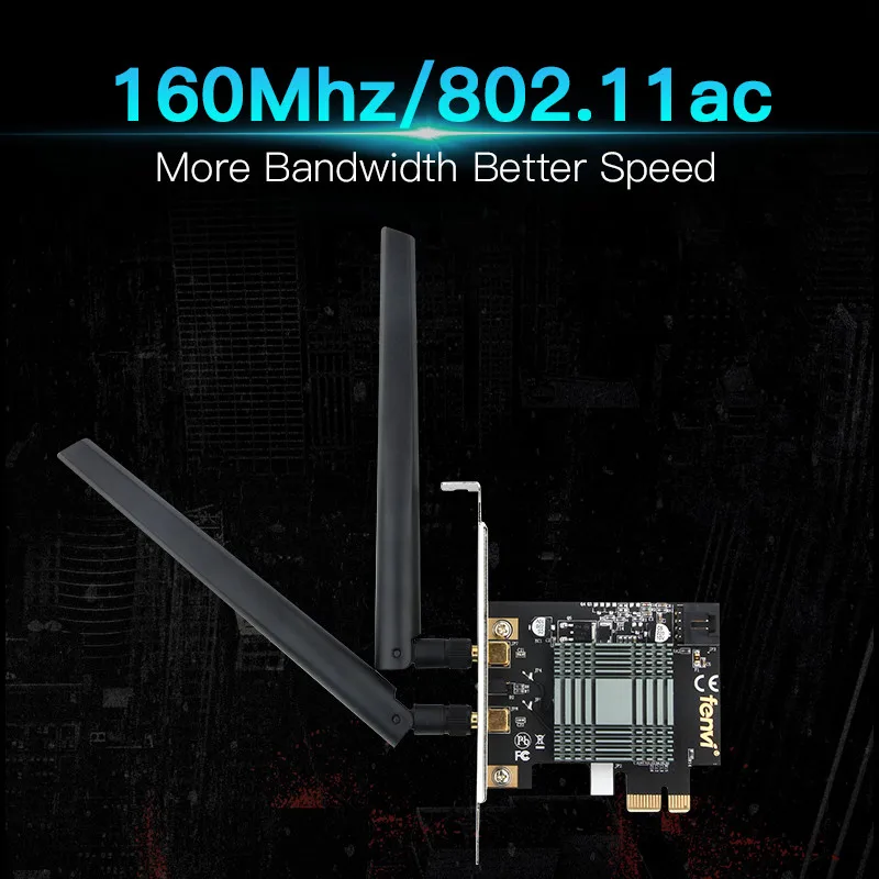 Двухдиапазонный Настольный беспроводной адаптер PCIe 1730 Мбит/с Wi Fi Intel 9260 Bluetooth 5 0