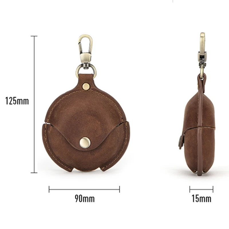 

53CC Classical Vintage Case Cover for HUA-WEI FreeBuds 4 Earbuds Charging Case Protective Leather Anti-Lost & Shockproof