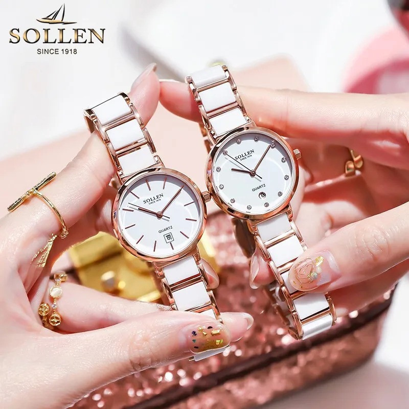 Модный комплект для женщин часы класса люкс магнит с пряжкой и цветочным принтом