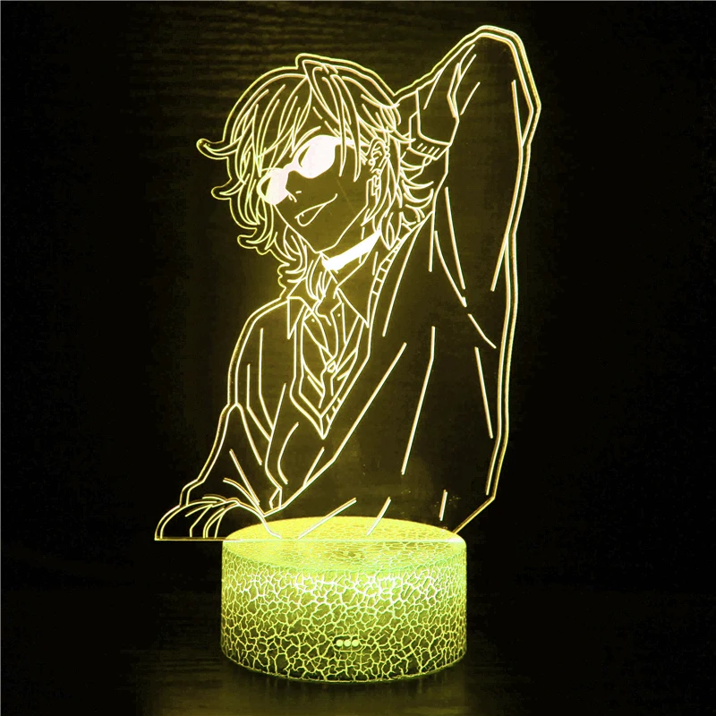 

3D for remote control desk lamp Anime Yarichin Bitch Club Yuri Ayato Light for Bed Room Decor Touch Sensor led usb Nightlight