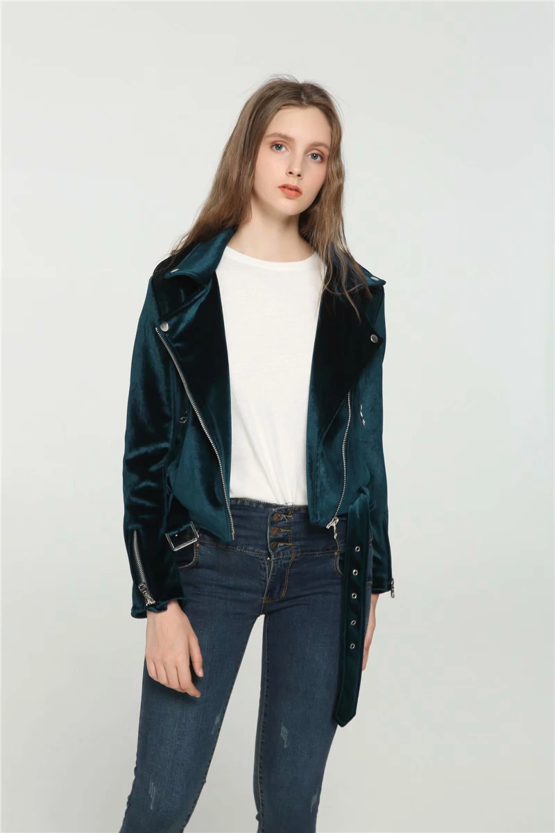 

TMODA956 Women's Suede Leather Jackets Short Motorcycle Coat Women Fashion Biker Faux PU Jacket Autumn Winter Jaqueta De Couro