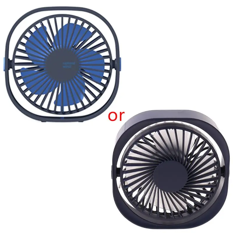 

Portable Mini Desk Round Fan Quiet Personal Adjustable Tilt 360 Degree Rotating