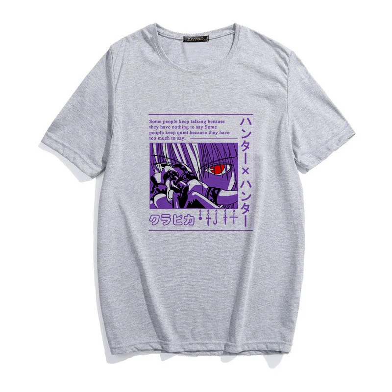 Футболка с японским аниме Hunter X уличная одежда рисунком карикатуры Kurapika HxH