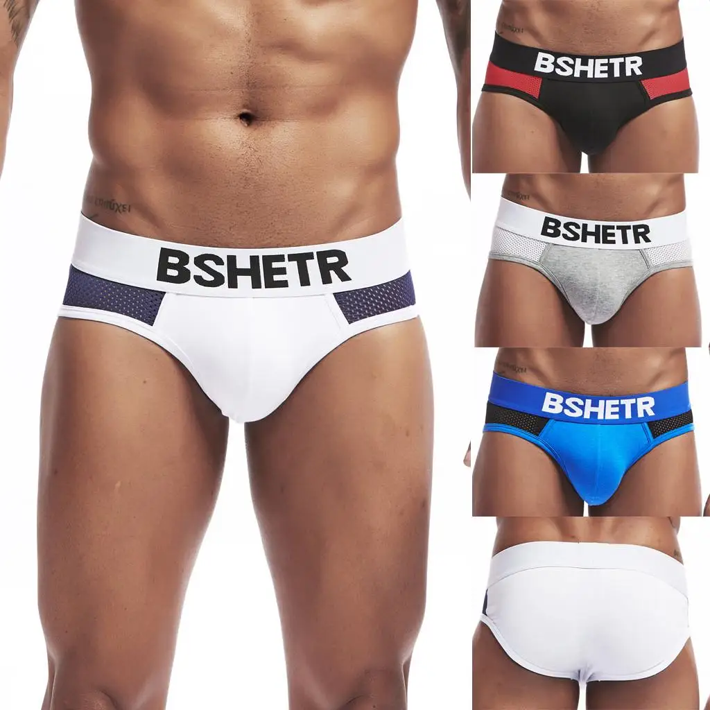 

Men's Sexy Breathable Briefs Low Waist Underwear Pure Cotton Underpants Hot selling briefs men's underwear cotton thong