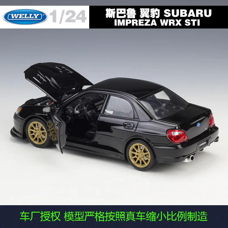 Модель автомобиля Welly 1:24 Subaru Impreza WRX STI из сплава литой и игрушечный автомобиль