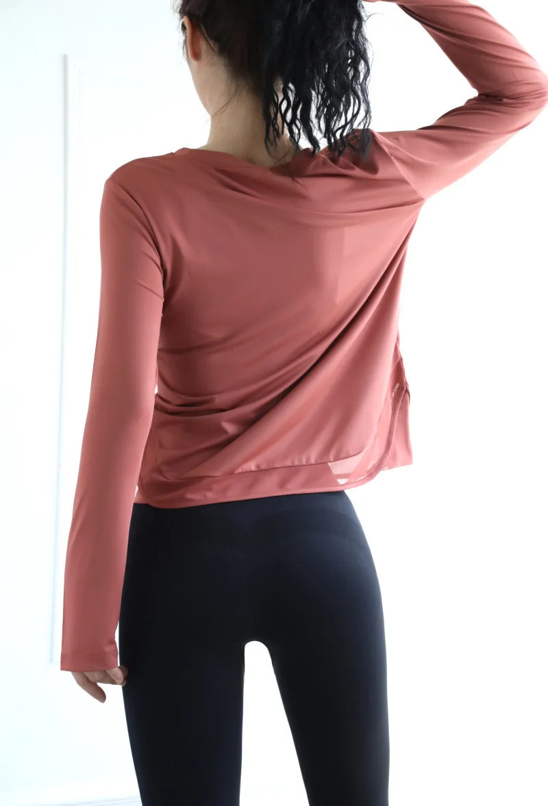 Женские топы Спортивные Свободные Джерси Mujer Dri Fit, тренировочные рубашки с круглым вырезом и длинным рукавом для занятий йогой, женская футболка для тренировок