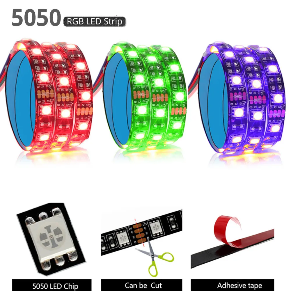 Светодиодная лента usb luces 1 м 2 3 4 5 44 ключа ТВ задний светильник RGB
