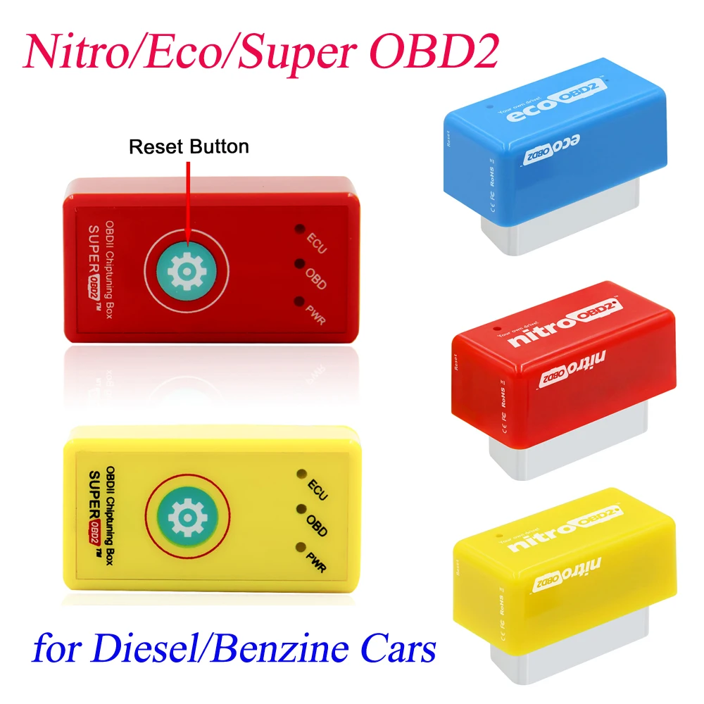Супер Nitro OBD2 EcoOBD2 экономия топлива больше выключатель питания ECU чип тюнинг