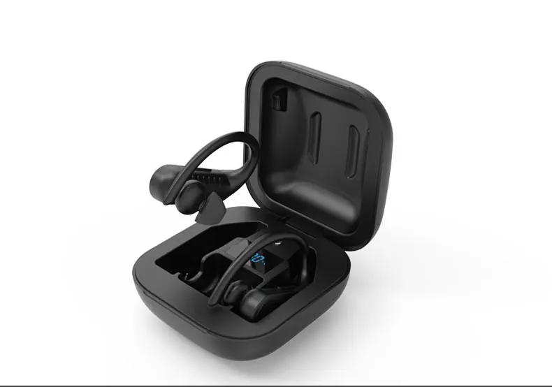 Caletop Bluetooth 5,0, Беспроводные спортивные наушники, ушные крючки, водонепроницаемые наушники со светодиодным дисплеем, спортивные наушники PK Q62 Q32