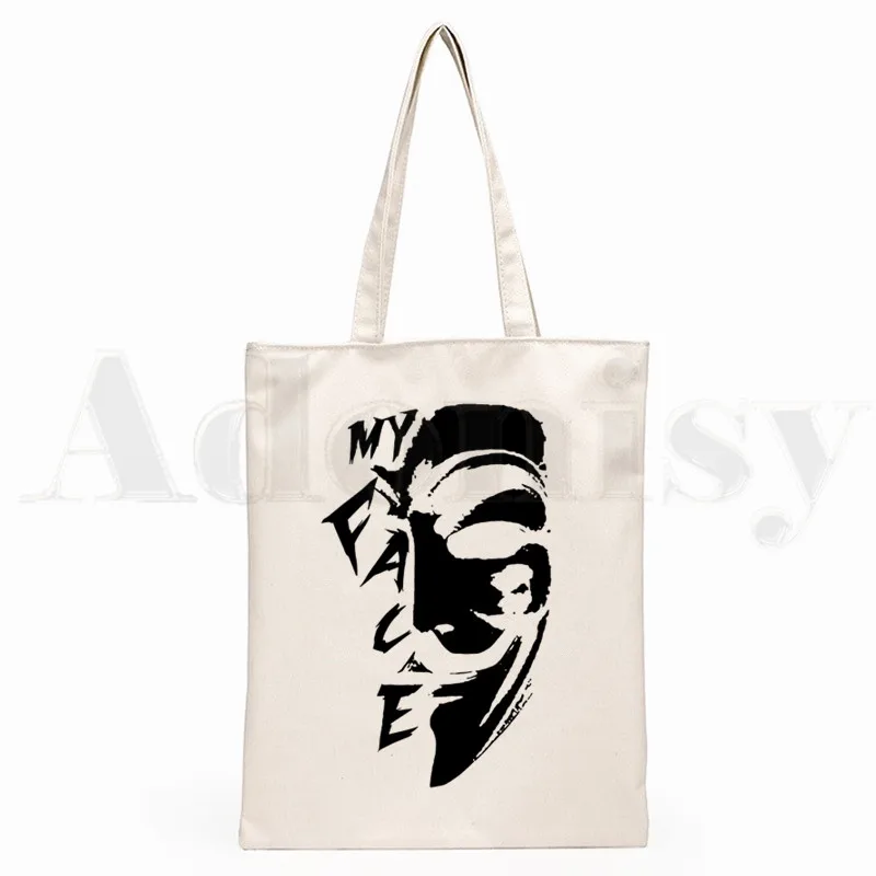 V for Vendetta Anonymous Disobey Fawkes Hacker хипстерские сумки с принтом модная повседневная сумка