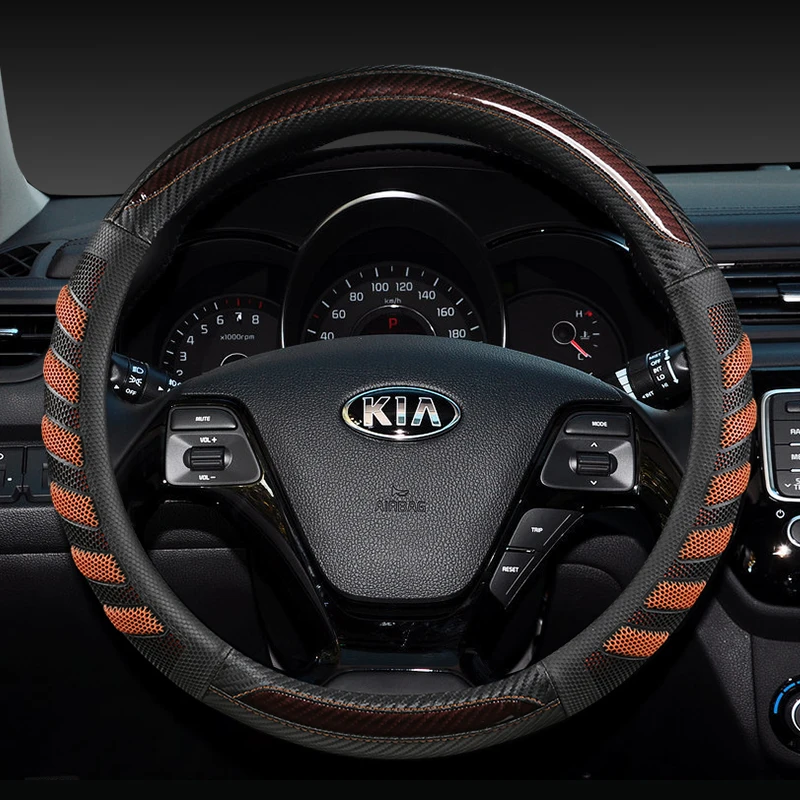 

Чехлы на руль автомобиля из кожи и углеродного волокна для Kia Ceed Rio K2 K3 Sportage R Rio 2 3 4 X Line Kombi Sedan автомобильные аксессуары