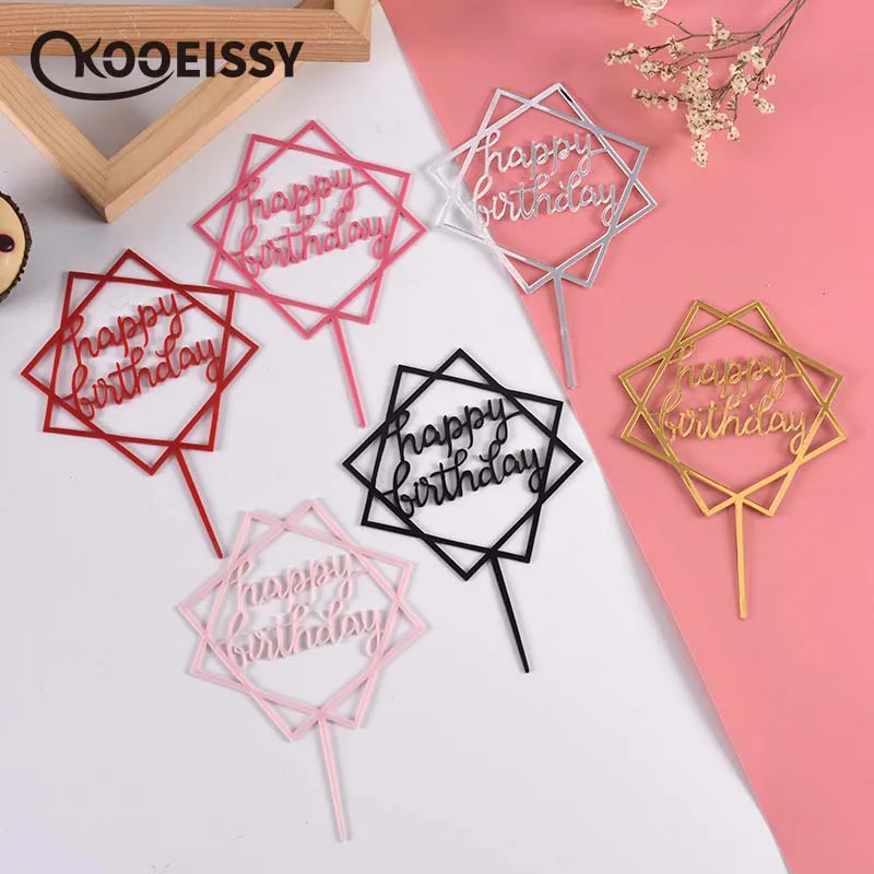 1 шт. декоративный акриловый флаг для детской вечеринки|Товары украшения тортов| |