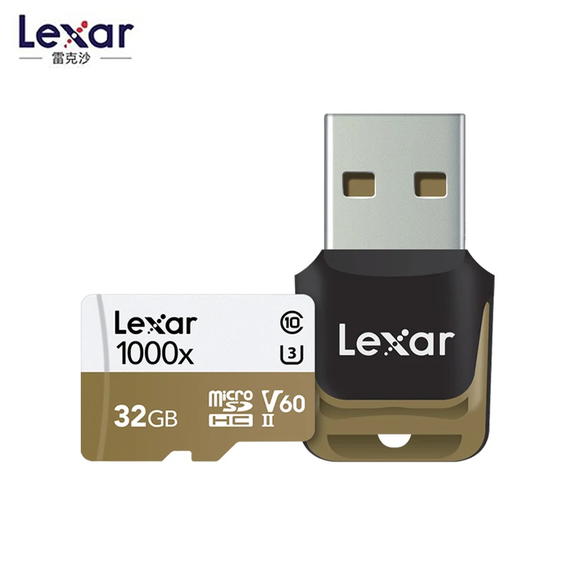 Новинка, Lexar 150 МБ/с./с, 1000x, Micro SD, 32 ГБ, класс 10, 64 ГБ, micro SDXC, 128 ГБ, tf карта памяти, считыватель UHS для дрона, спортивной видеокамеры - Емкость: 1000X 32GB