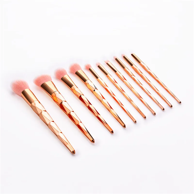 Набор кистей для макияжа набор с алмазной ручкой из розового золота инструменты
