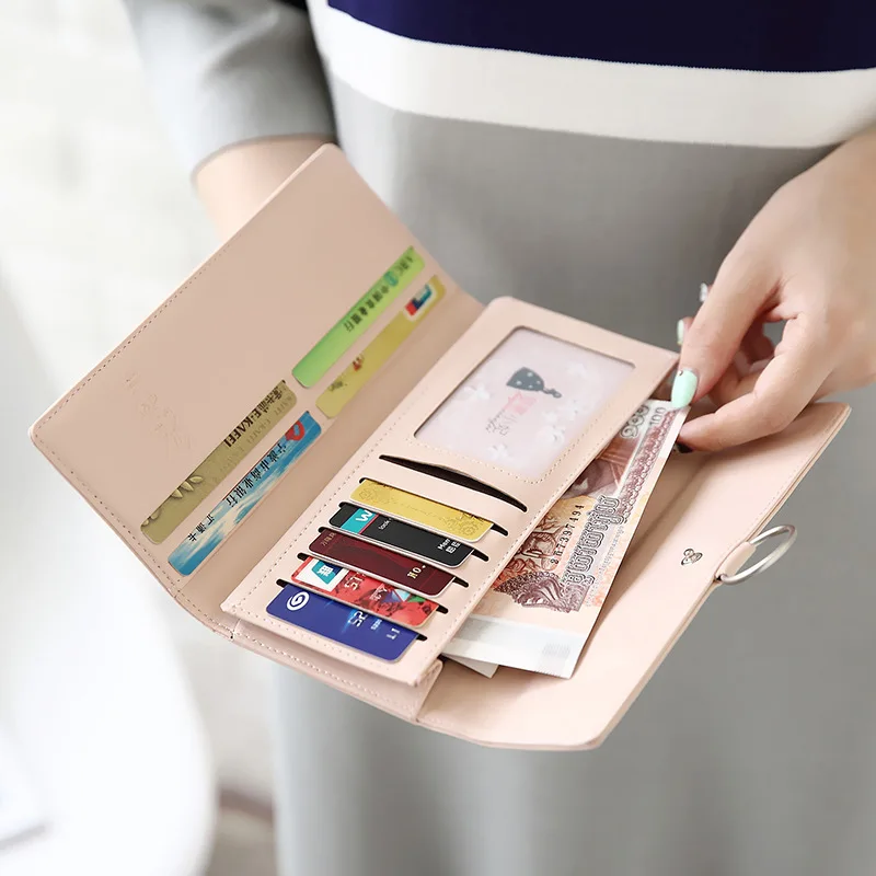 

2021 New Purse Female Long Students Simple Ring Fashion Women Wallet Clutch
