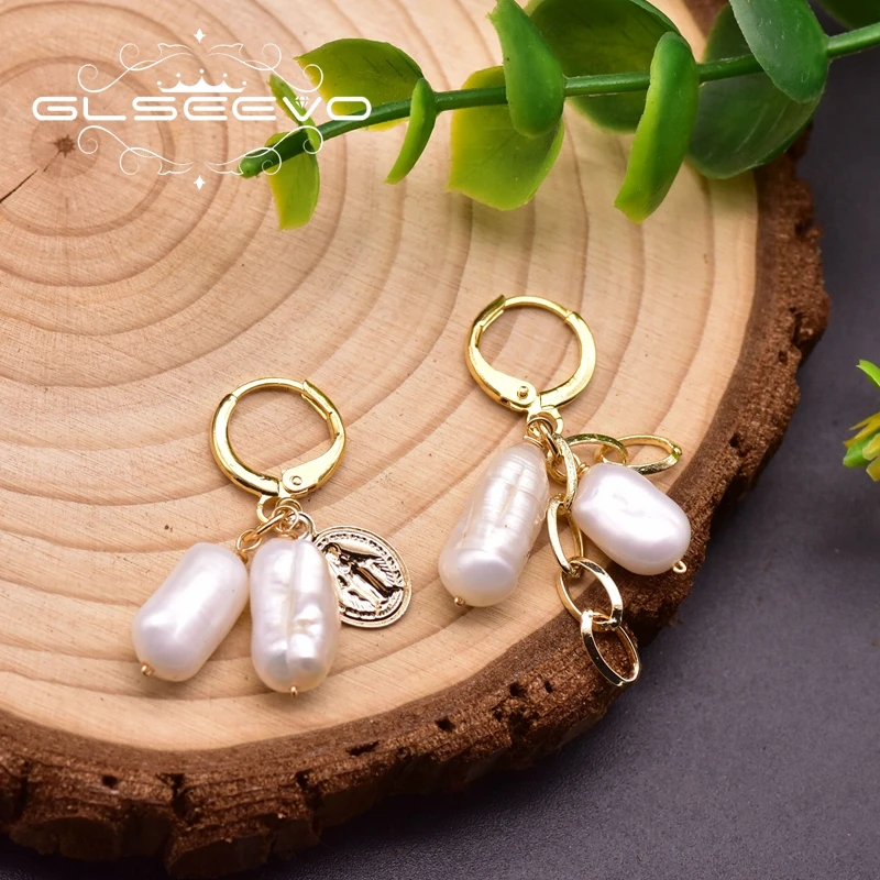 GLSEEVO дизайнерские натуральная пресноводная жемчужина белый барочный жемчуг с