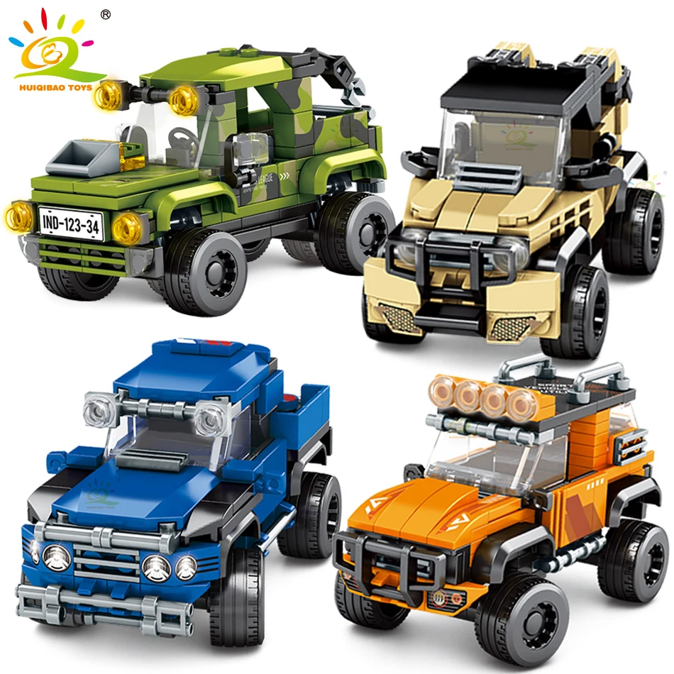 HUIQIBAO 4 шт./компл. город скоростных чемпионов внедорожных гоночных автомобилей