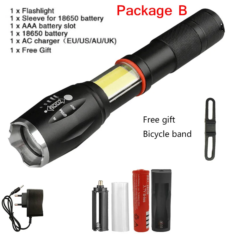 Option B Litwod Z20 1005A светодиодный фонарик 8000лм CREE XM-L2 U3 Многофункциональный скрытый COB фонарик хвост супер магнит дизайн - Испускаемый цвет: Option B
