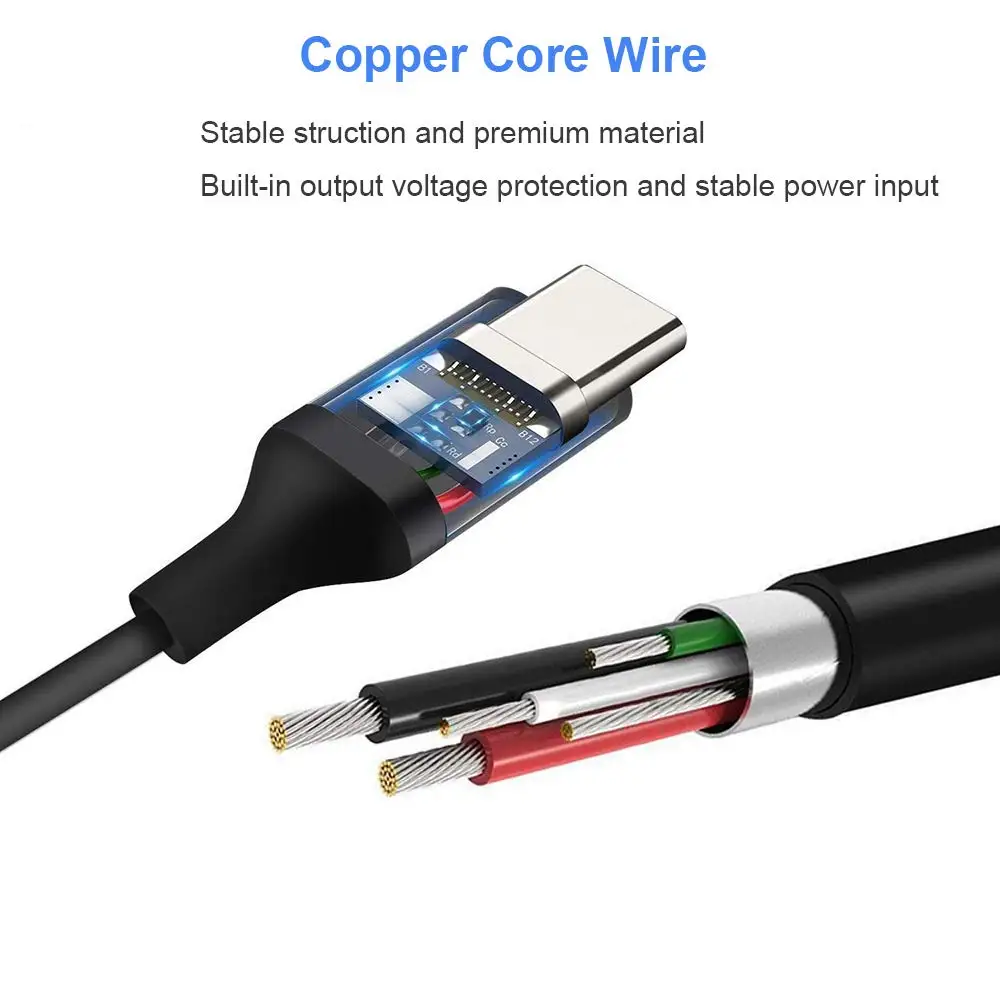 AMKLE USB Type C 3 5 мм адаптер AUX аудио кабель Voic вызов Высокое разрешение