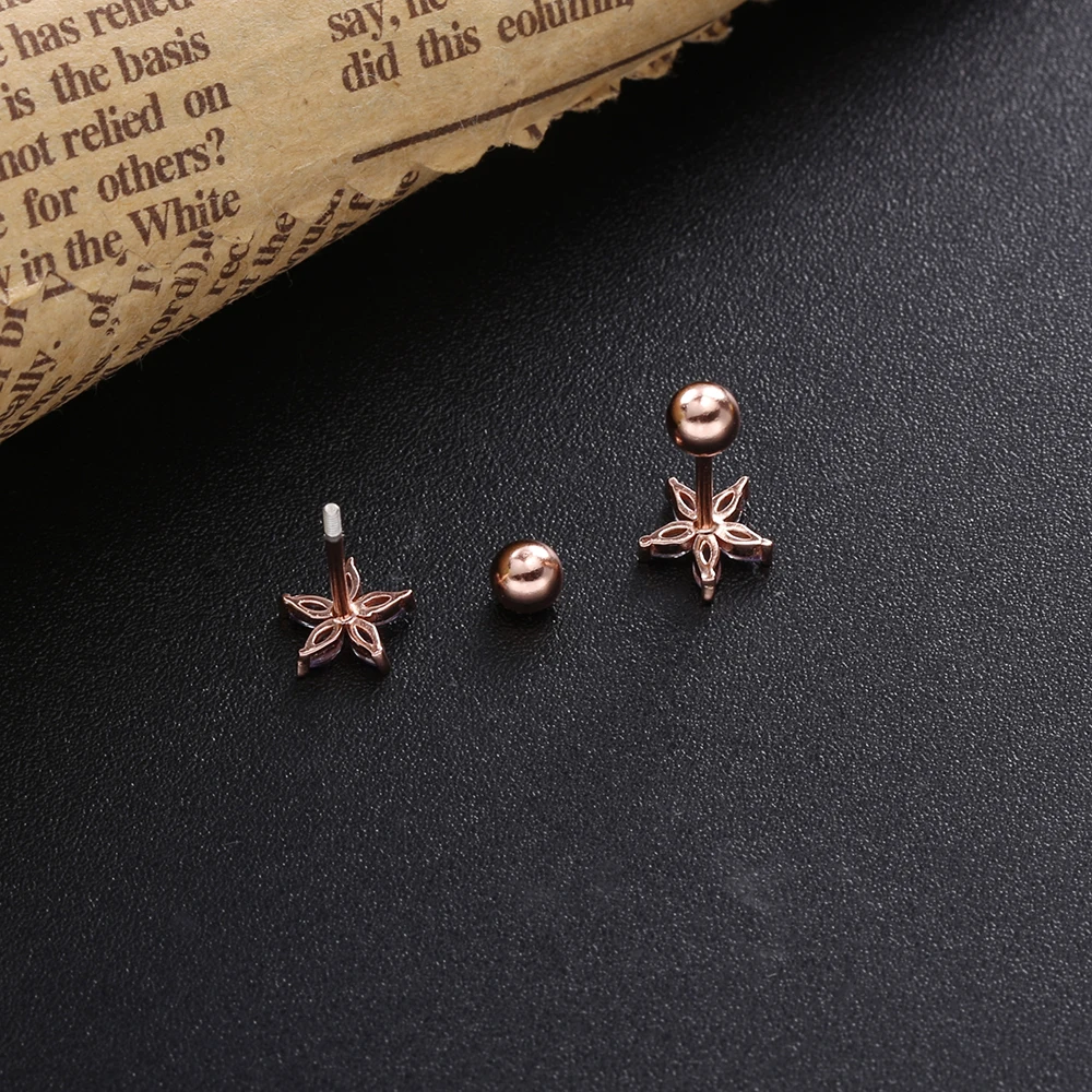 

Slovecabin Real 925 Sterling Silver Purple Crystal Star Stud Earrings For Women Korean Party Jewelry Making Supplies Female Gift