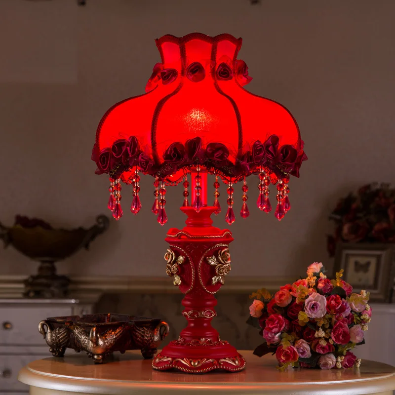 Wedding Lamp Table Room Bedside Creative Romantic Red Long Light Bedroom Warm | Освещение