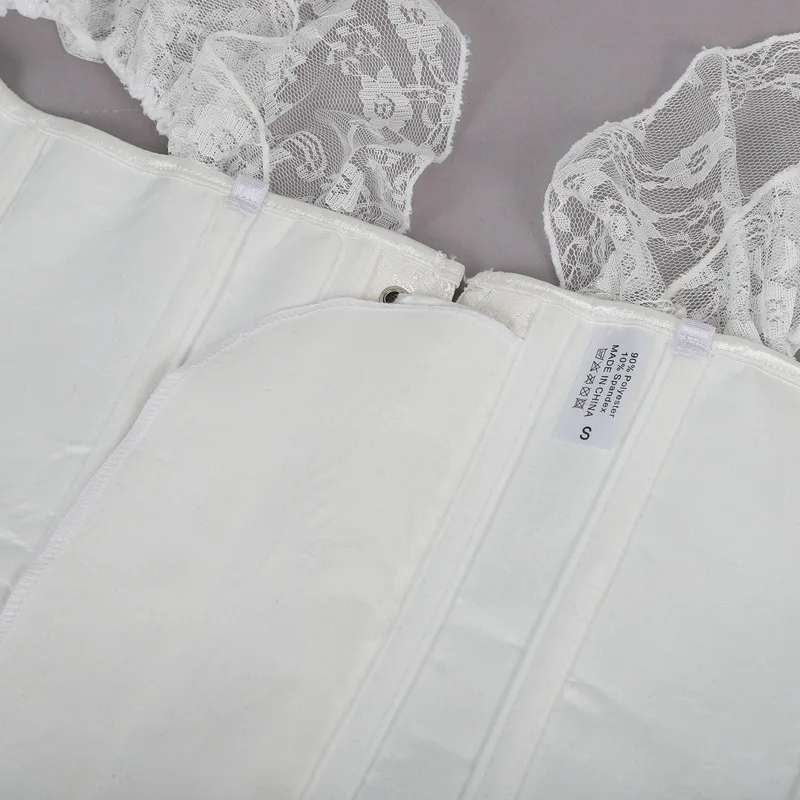 

S-L Women Short Sleeve Corset, Solid Color Tie-up Boat Neck Close-fitting Crop Tops