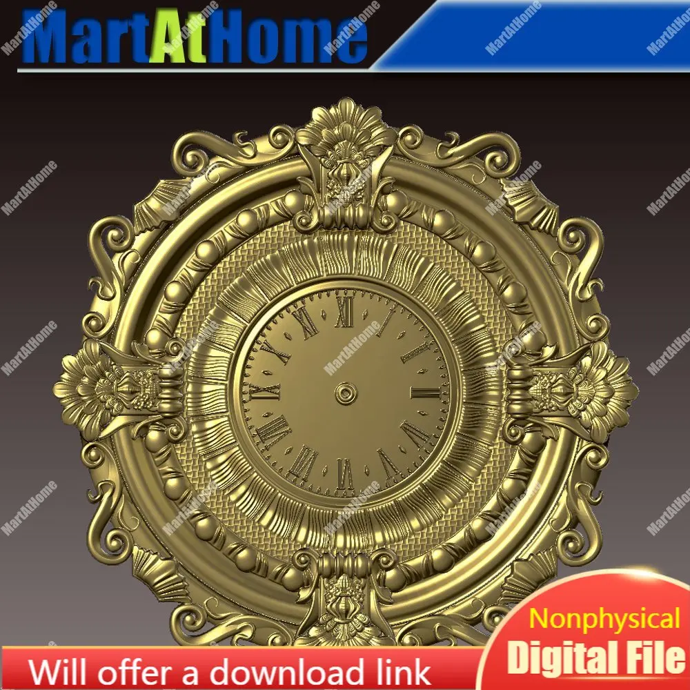 3D модель STL файл Круглый Резной рисунок Европейский цветок круглые Настенные