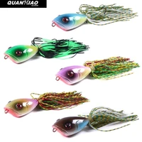 quanmiao silicone skirt popper fishing lures 10cm 10 5g pike wobblers for fish hard bait artificial fishing tackle lure