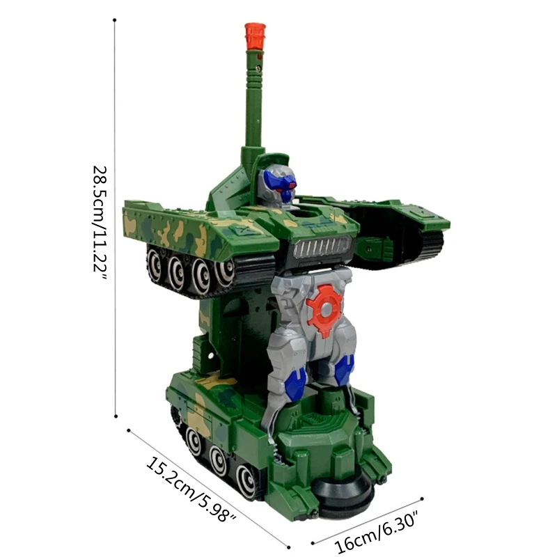 

Deformation Robot Toy Combat tank Flashing Led Light Music