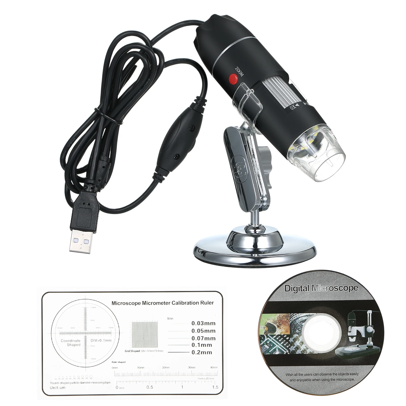 

Adjustable 1600X 2MP 8 LED Digital Microscope Handheld Portable Digital USB Magnifier Electronic HD Magnification Endoscope