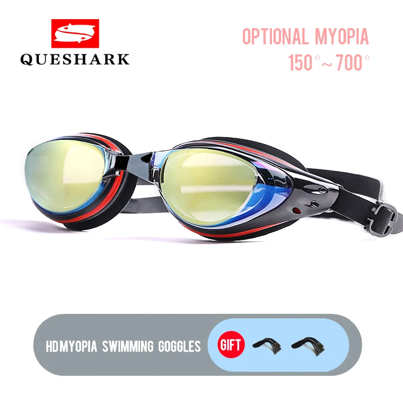 

-150 To -700 Degree Myopia Swim Goggles Men Women HD Clear Lens Anti-fog Swimming Glasses Anti-Uv Swim Eyewear