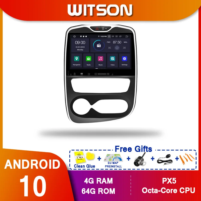 WITSON! Android10 Octa core PX5 большой автомобильный dvd-плеер с экраном для RENAULT CLIO 2017 IPS экран 4