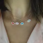 Акция, 5 цветов, Хамса, синяя, белая, розовая, красная эмалированная подвеска с глазами, ожерелье из стерлингового серебра 925 пробы, ювелирные изделия