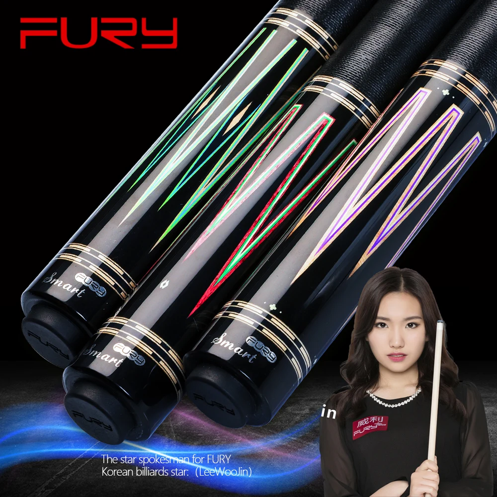 

FURY Billiards CL 1-3 with Case 3 Colors Maple Billard Pool Cue Stick Kit 13mm Tiger Tip Professional Maple HTO Shaft China 2019