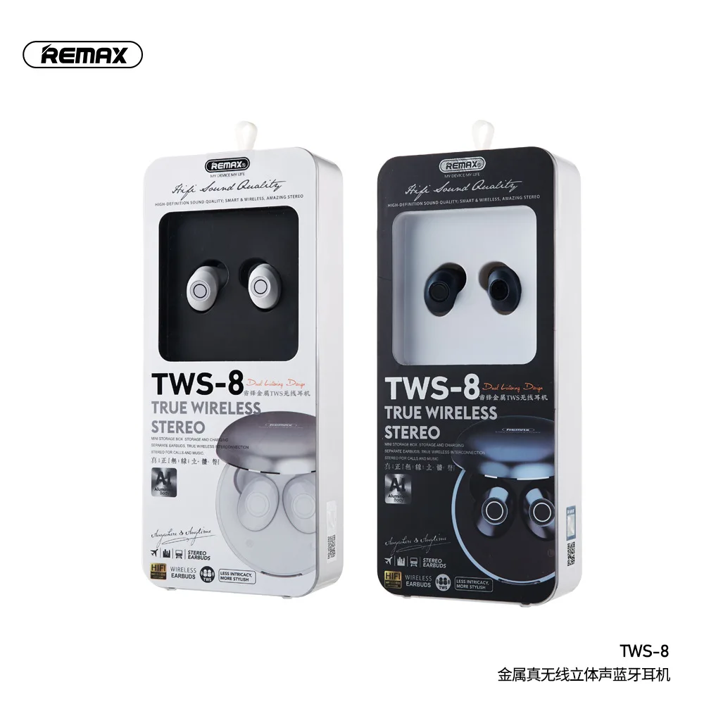 New Remax tws-8 metal true wireless stereo Bluetooth 5.0 headset with microphone HD call music sports | Электроника