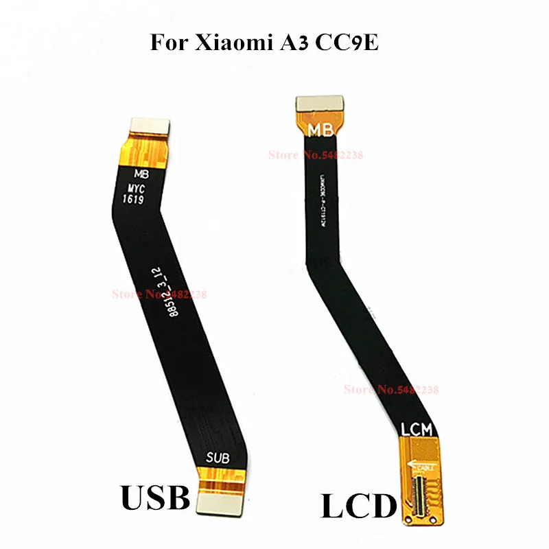 

100% Оригинальный гибкий кабель для подключения материнской платы для Xiaomi mi A3 CC9E USB-Порт ленточный соединитель для передачи данных материнско...