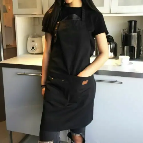 

Pure Color Cooking Kitchen Apron For Woman Men Chef Waiter Cafe Shop BBQ Barber Aprons Bibs Kitchen Accessory Dropshipping